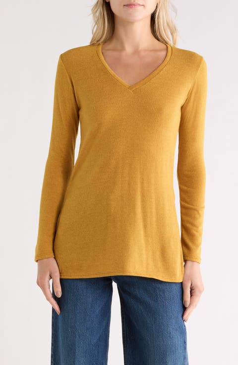 V-Neck Tunic Sweater
