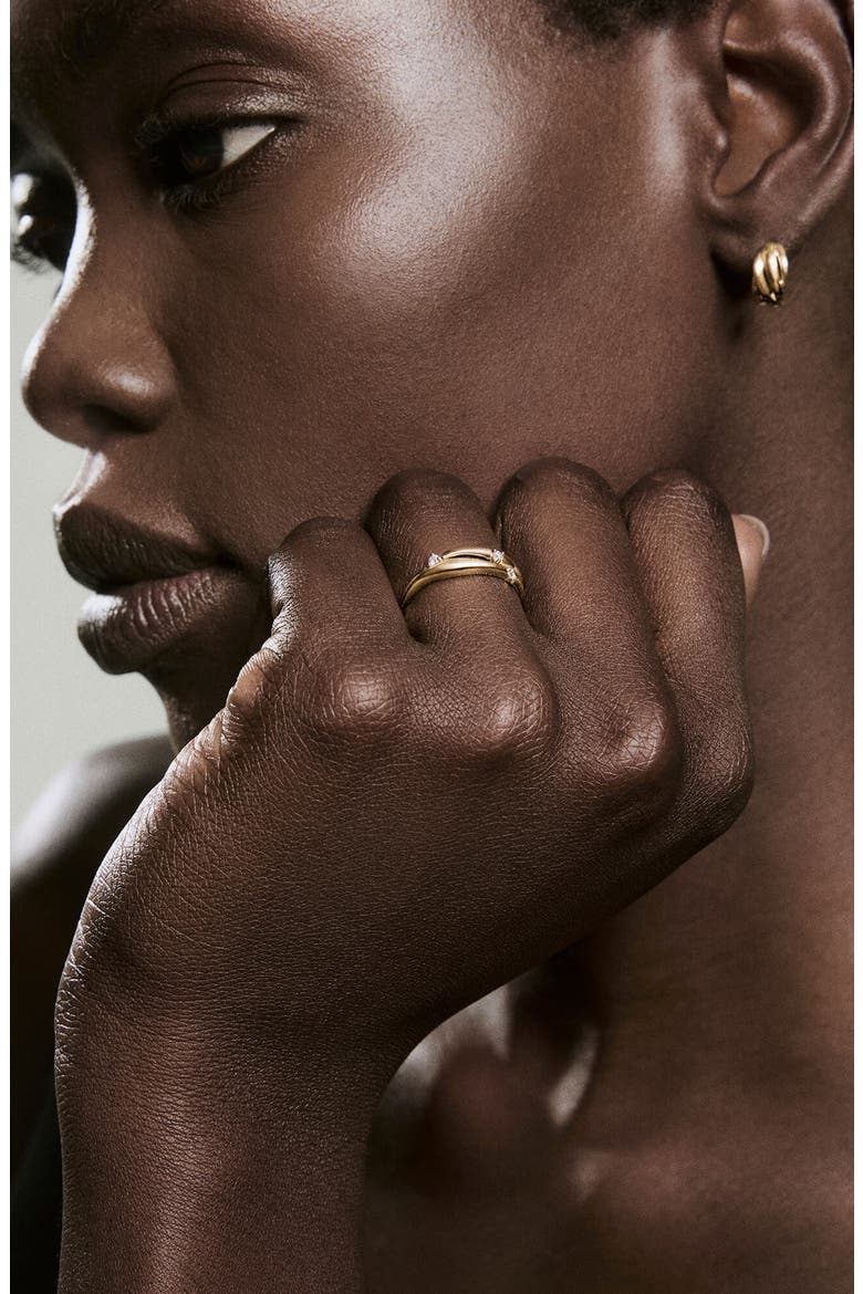 Open Dôme Lab Grown Diamond Ring, Alternate, color, Yellow Salmon Gold
