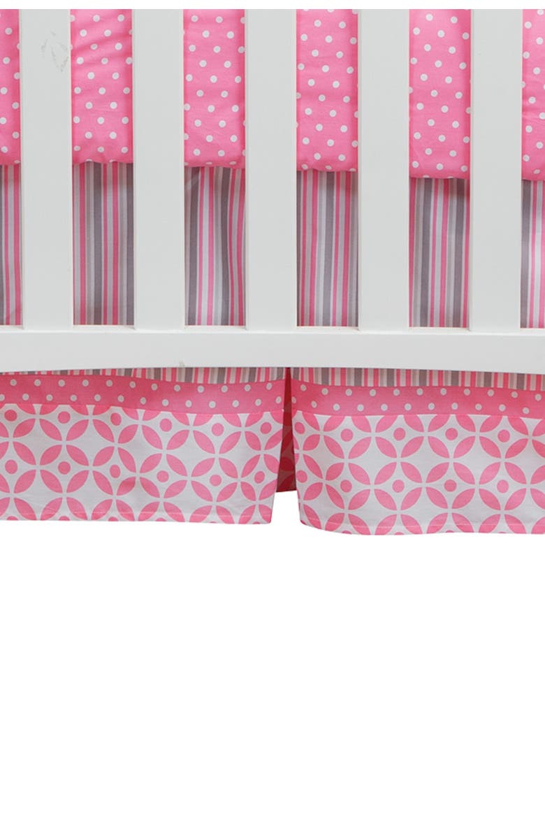 TREND LAB Lily Patchwork Crib 3-Piece Bedding Set - Pink, Alternate, color,