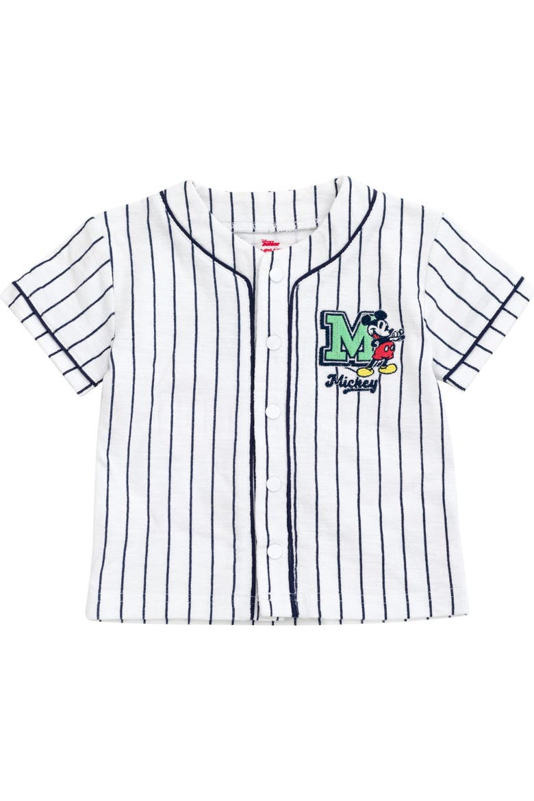 Mickey Mouse Baseball Jersey and Denim Shorts Set, Alternate, color, Navy Denim Mickey