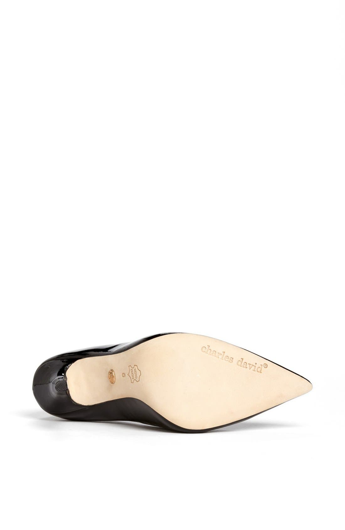 Charles David 'Sway II' Suede Pump, Alternate, color, BLACK PATENT