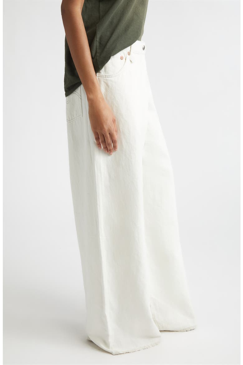 Nico Wrap Wide Leg Jeans, Alternate, color, WORN WHITE TWILL