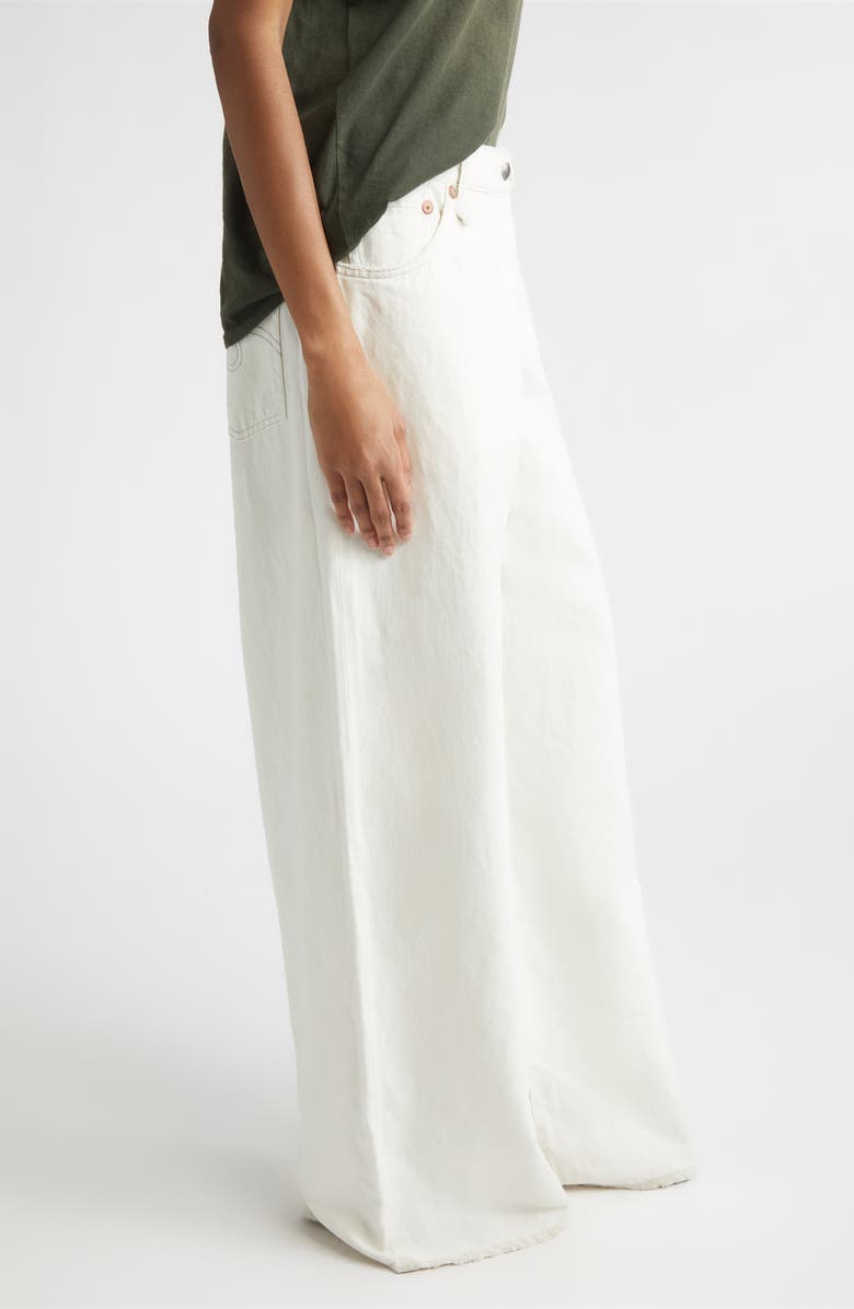 R13 X-BF Crossover Wide Leg Jeans, Alternate, color, Holden White Selvedge