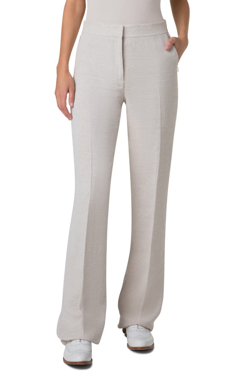 Akris Carl Twisted Linen Blend Double Face Pants, Main, color, Greige