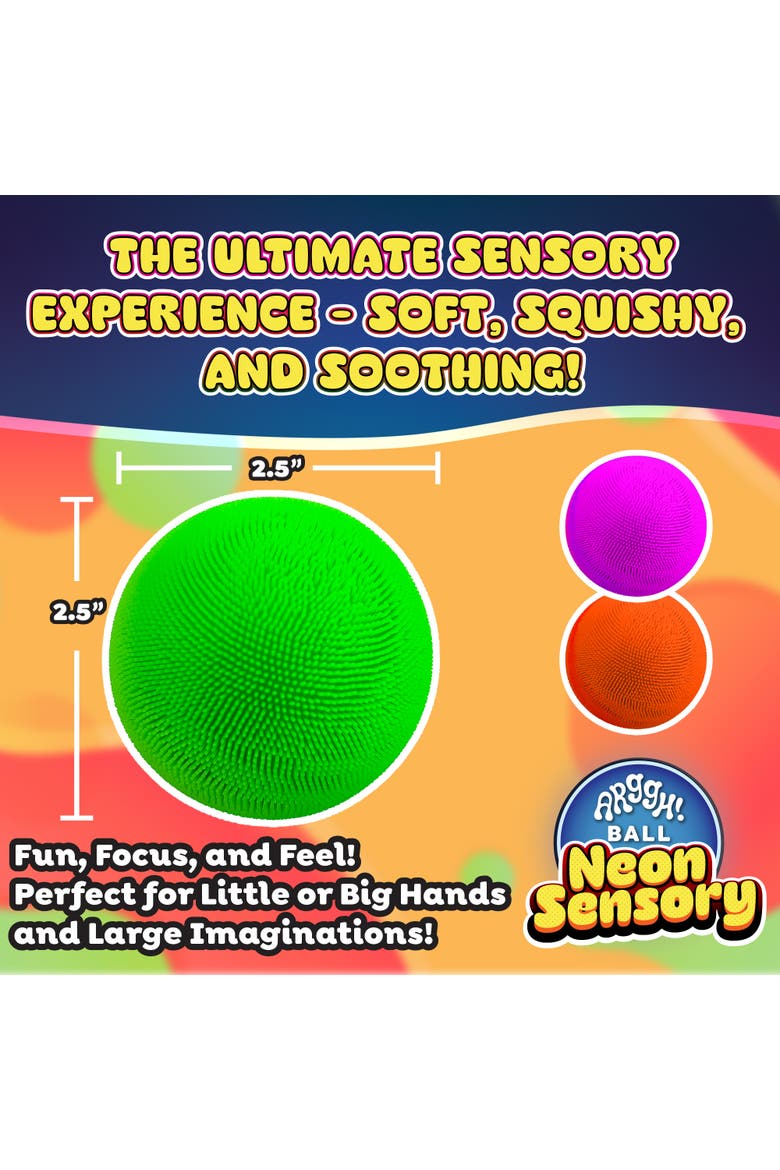 Arggh! Ball Neon Sensory 3-Pack, Alternate, color, Multicolor