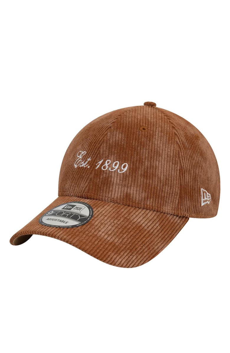 New Era Men's New Era  Tan AC Milan Corduroy 9FORTY Adjustable Hat, Main, color, 