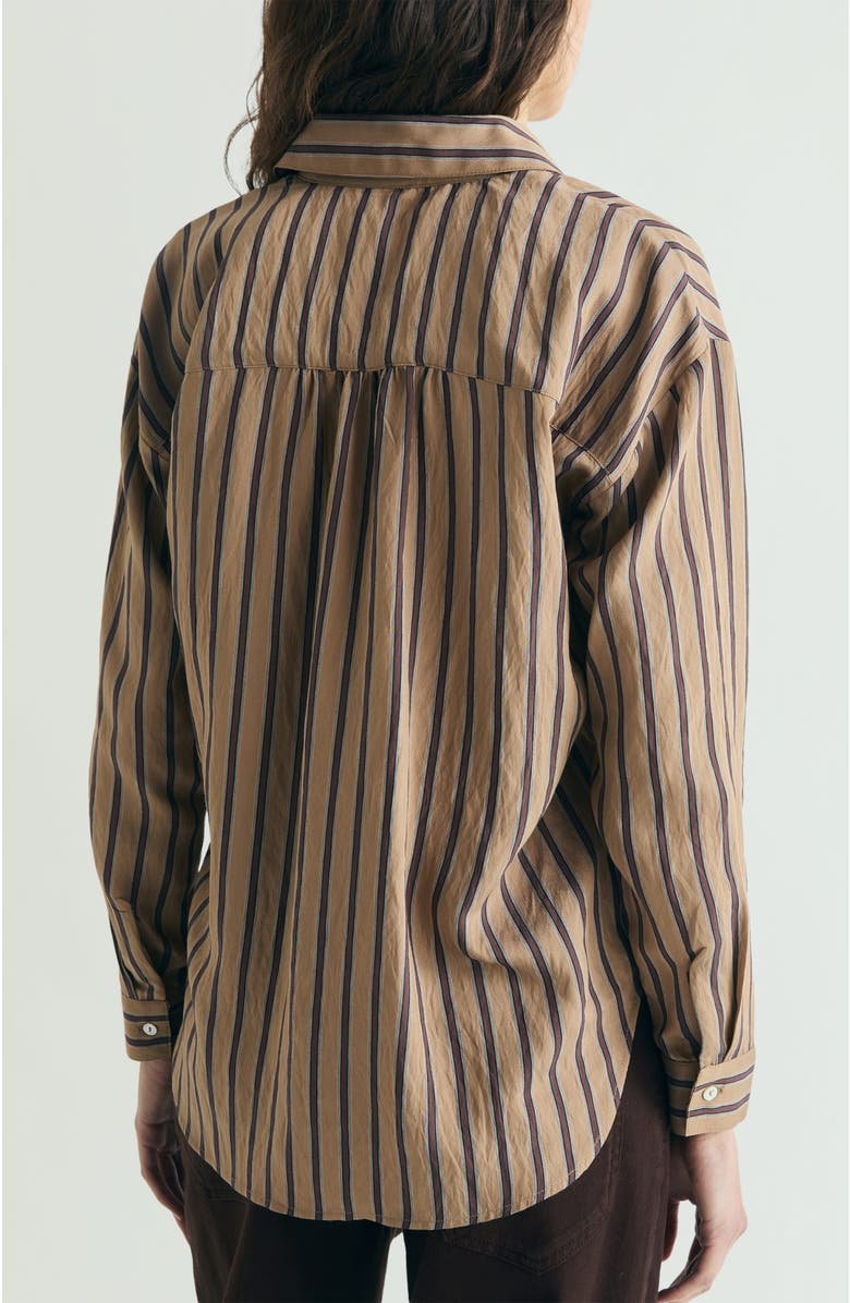Scalpers Striped Pocket Shirt, Alternate, color, Brownstripes