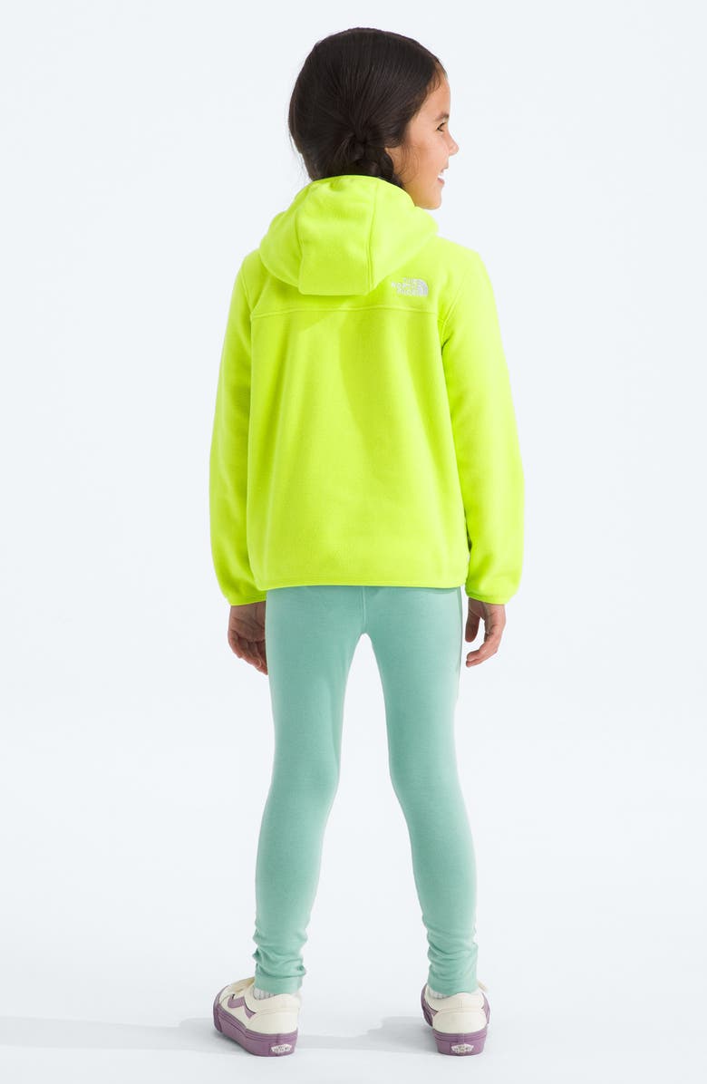 The North Face Kids' Glacier Polar Fleece Zip-Up Hoodie, Alternate, color, Fizz Lime