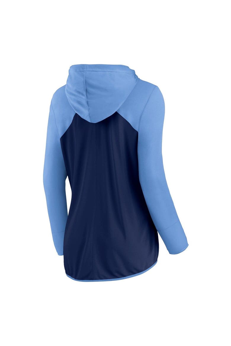 Women's Fanatics Branded Navy/Light Blue Tennessee Titans Forever Fan Full-Zip Hoodie, Alternate, color, Navy