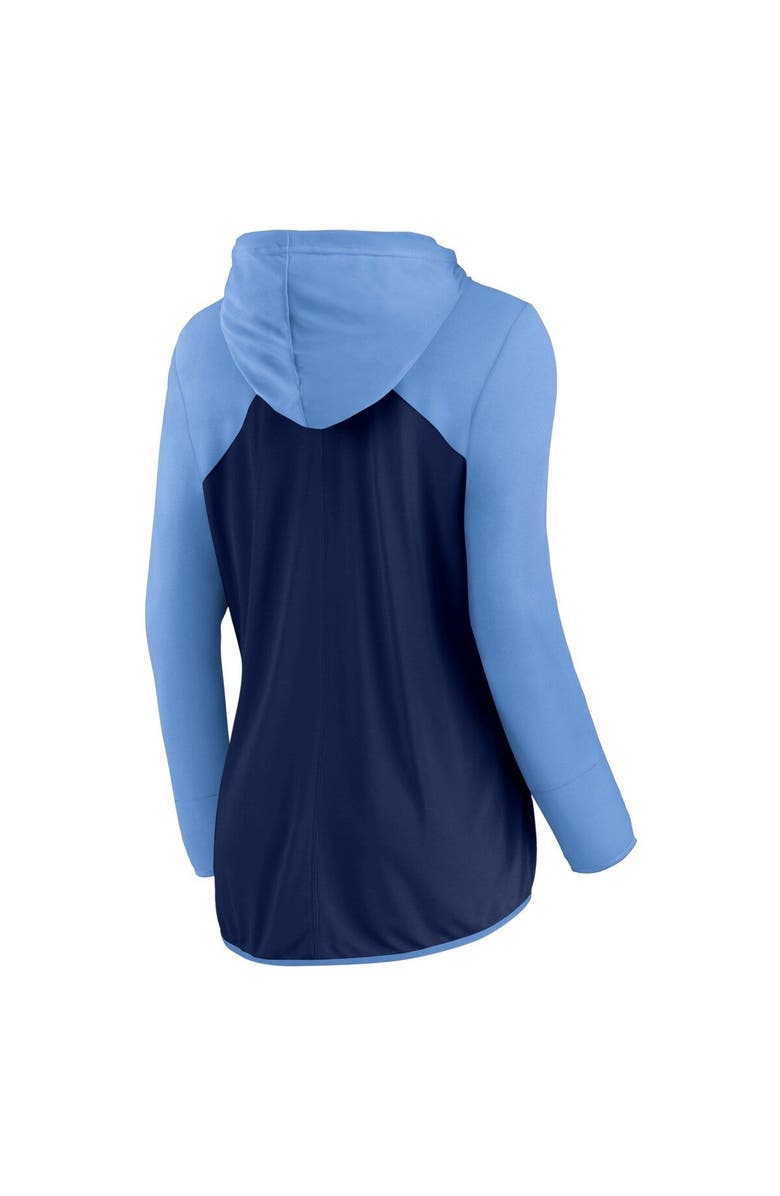 FANATICS Women's Fanatics Branded Navy/Light Blue Tennessee Titans Forever Fan Full-Zip Hoodie, Alternate, color, Navy