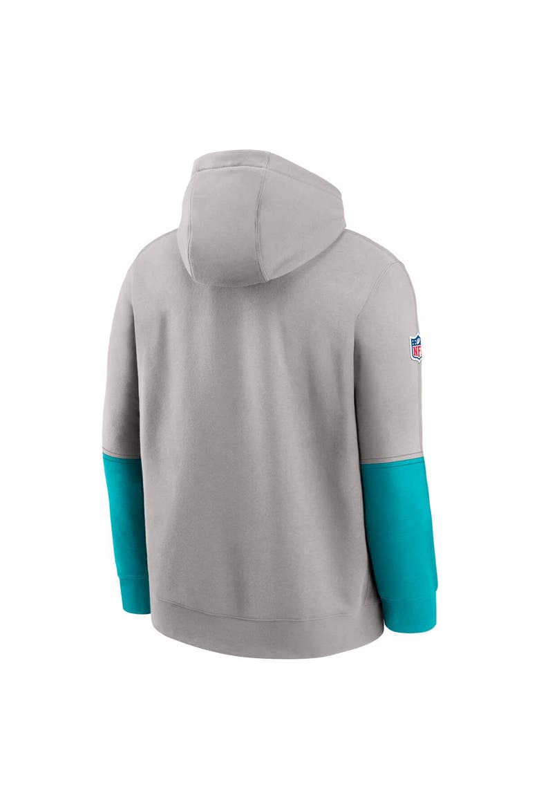 Men's Nike Gray Miami Dolphins 2024 Sideline Club Pullover Hoodie, Alternate, color, Gray