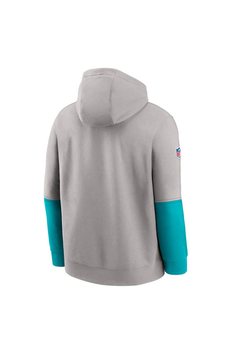 Nike Men's Nike Gray Miami Dolphins 2024 Sideline Club Pullover Hoodie, Alternate, color, Gray
