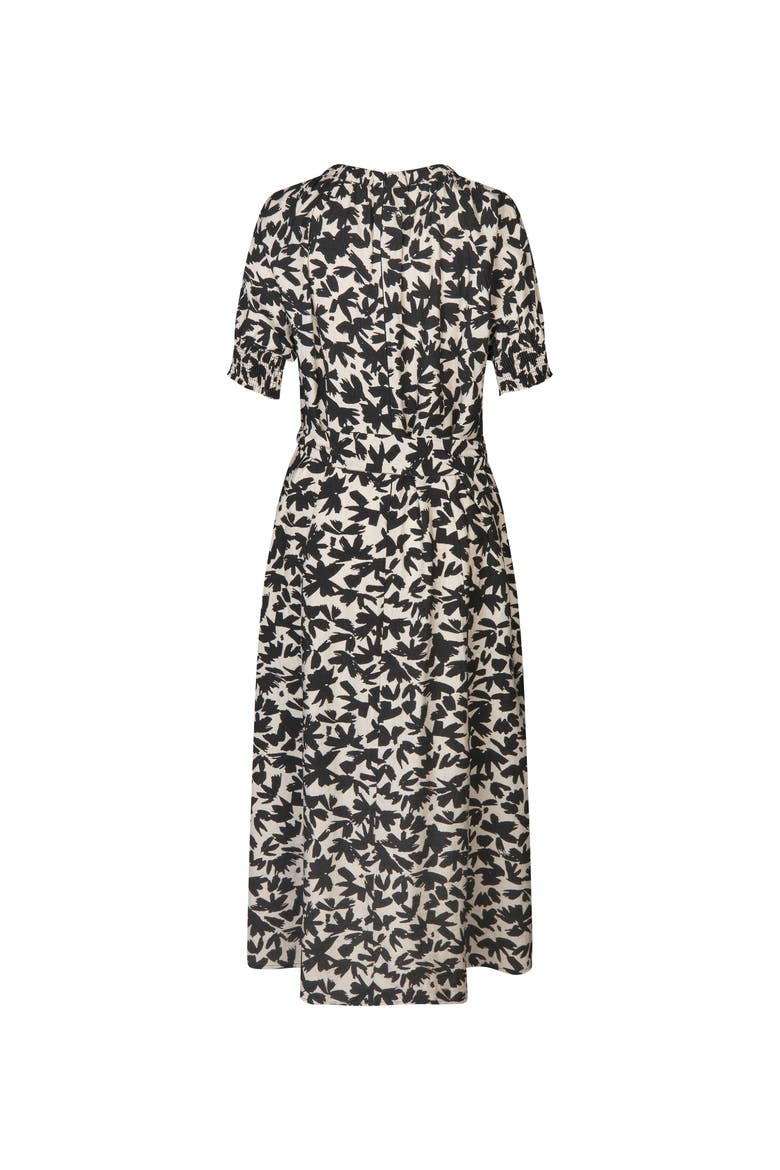 MaNivanya Floral Midi Dress, Alternate, color, Black