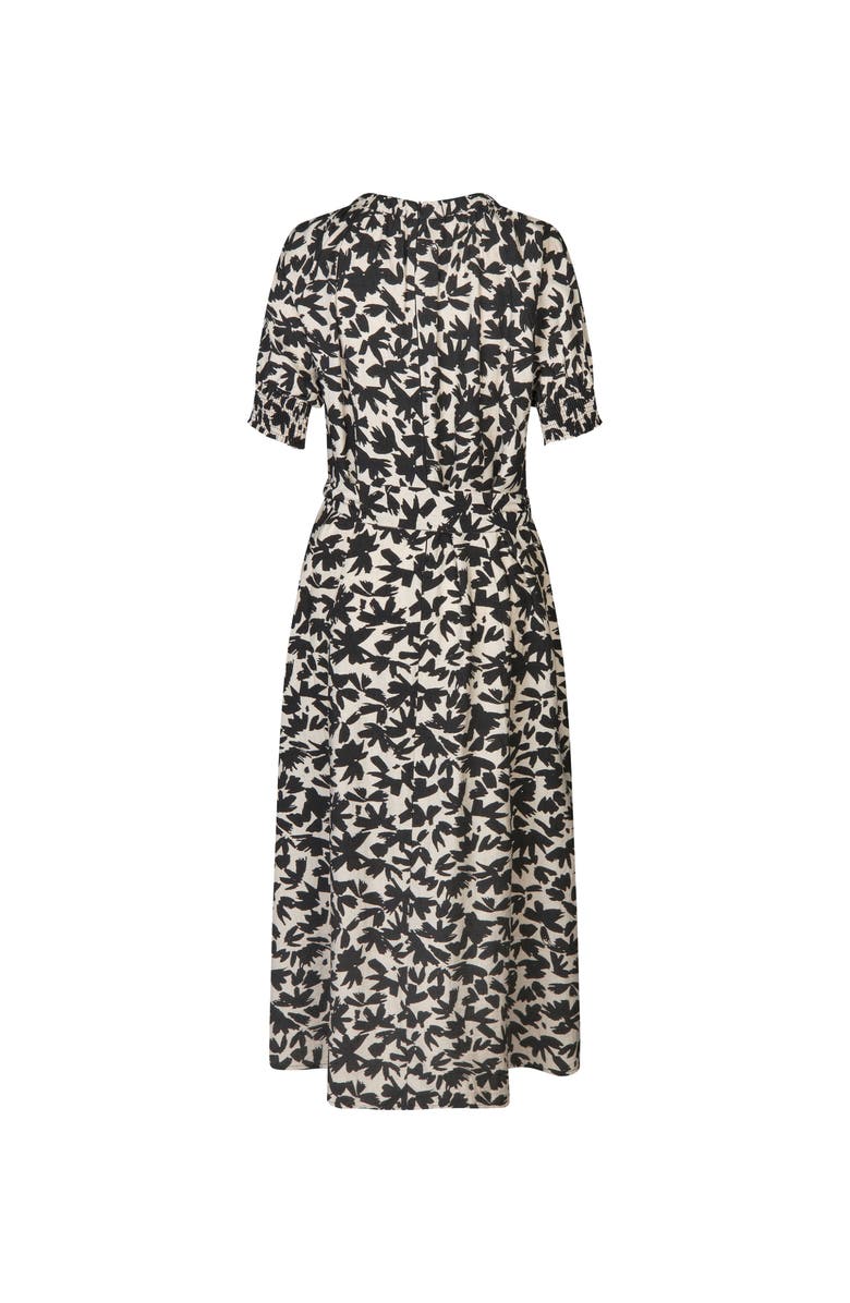 Masai Copenhagen MaNivanya Floral Midi Dress, Alternate, color, Black