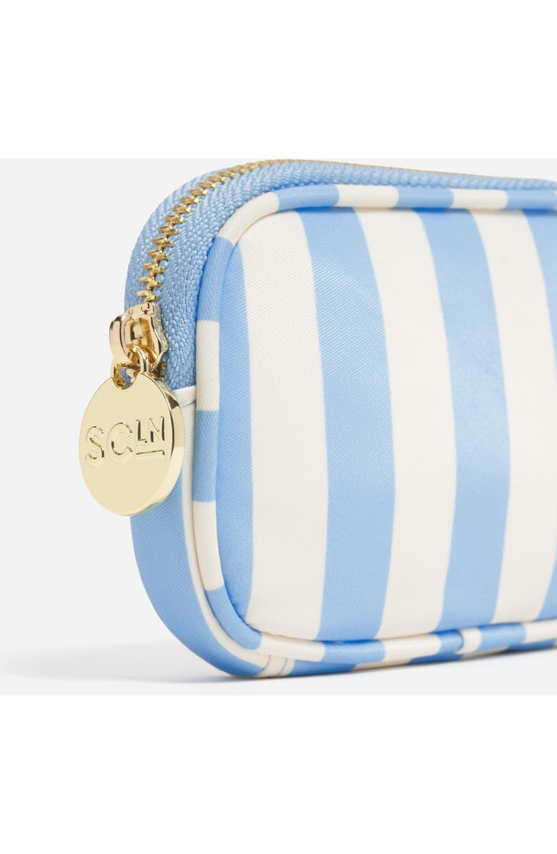Stoney Clover Lane Micro Stripe Nylon Pouch, Alternate, color, Periwinkle Stripes