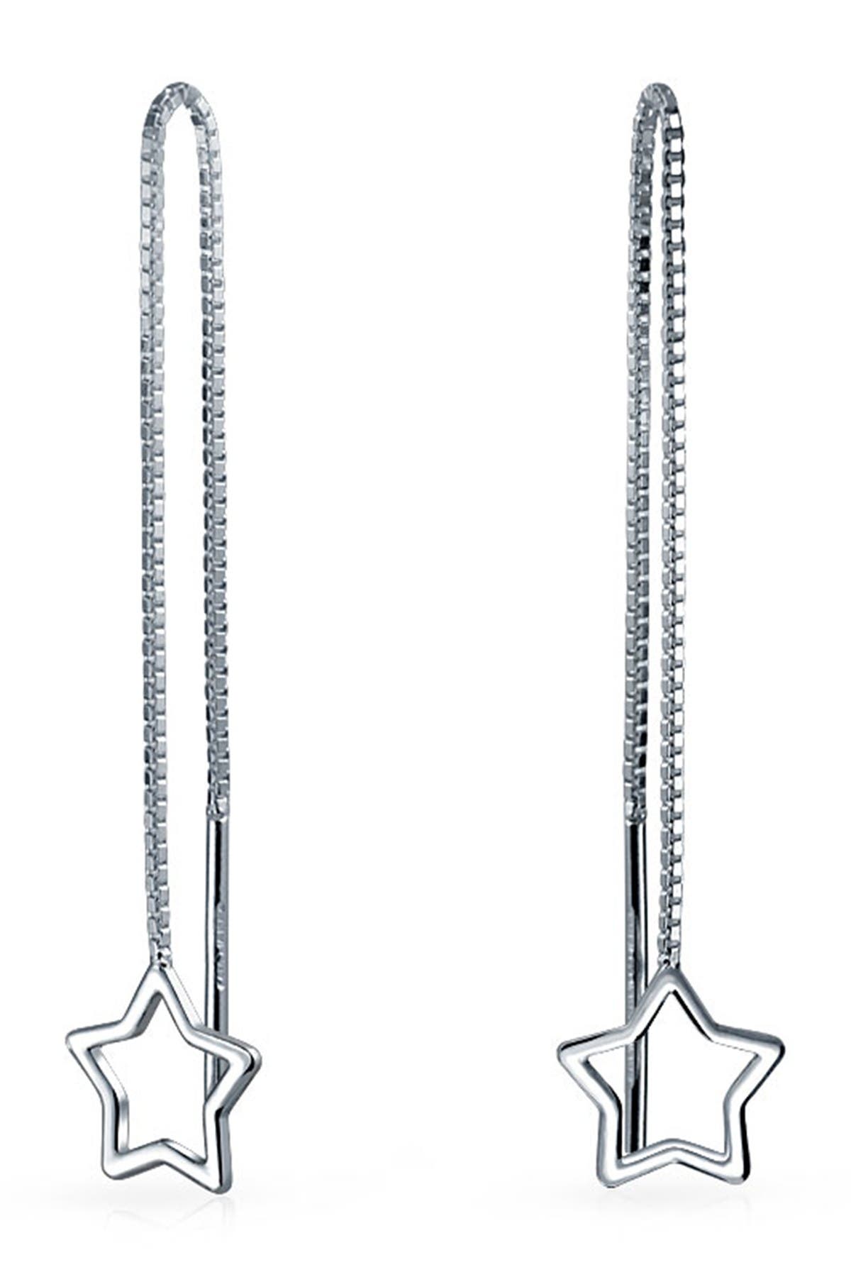 BLING JEWELRY Sterling Silver Star Drop Earrings