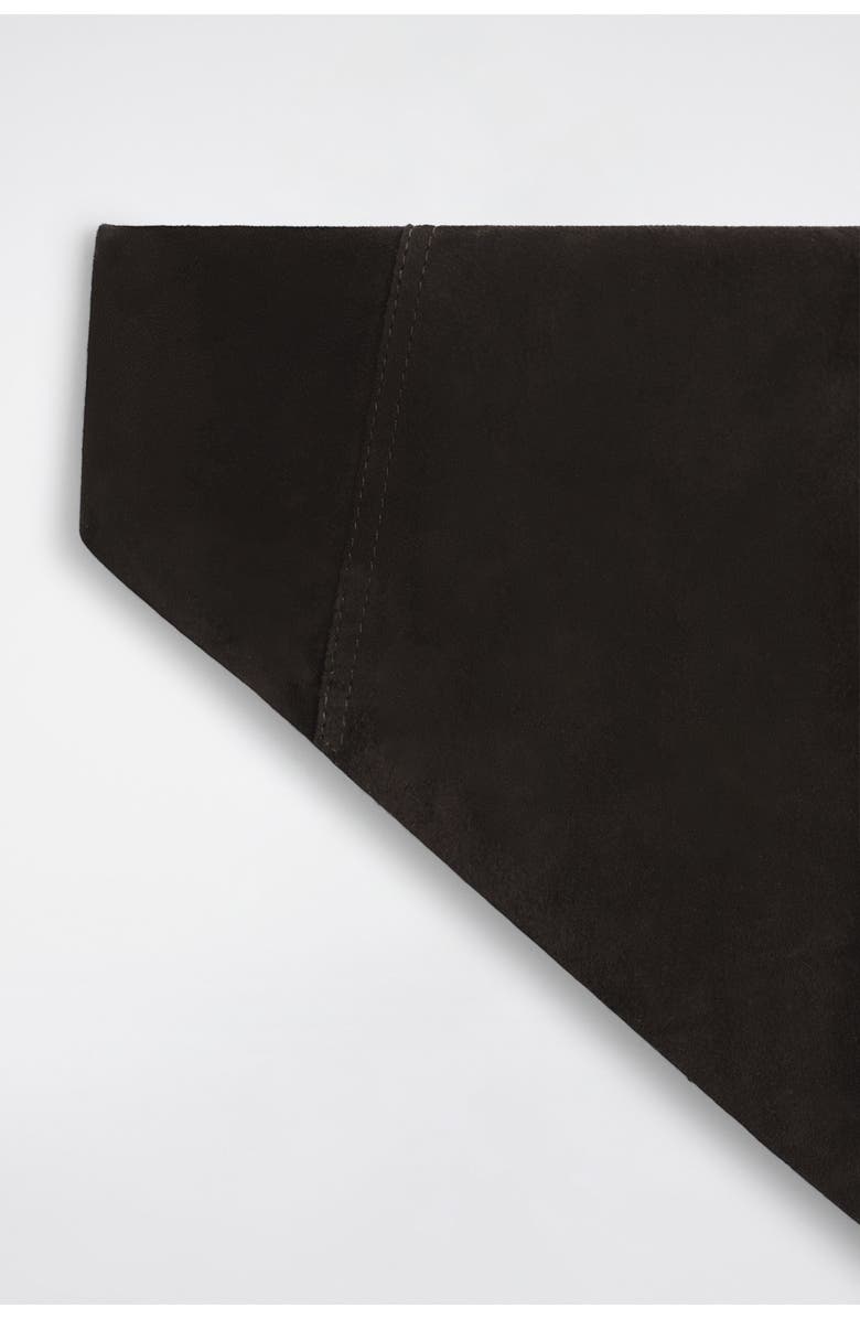 COS Suede Triangle Scarf, Alternate, color, Dark Brown