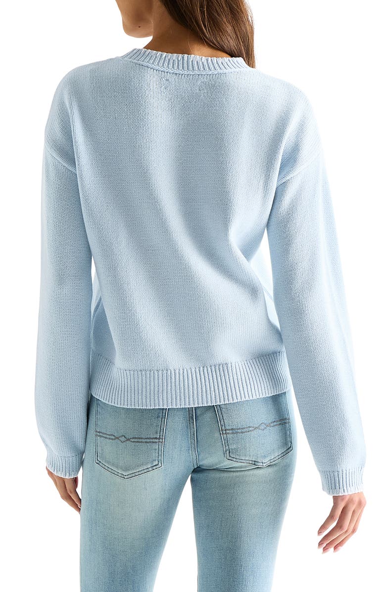 Lucky Brand Embroidered Fish Sweater, Alternate, color, Skyway