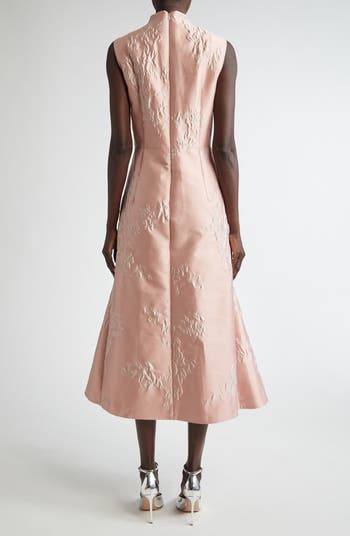 Kissa Rose Jacquard Midi Dress