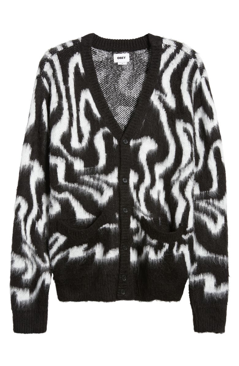 Obey Pally Swirl Cardigan, Alternate, color, 