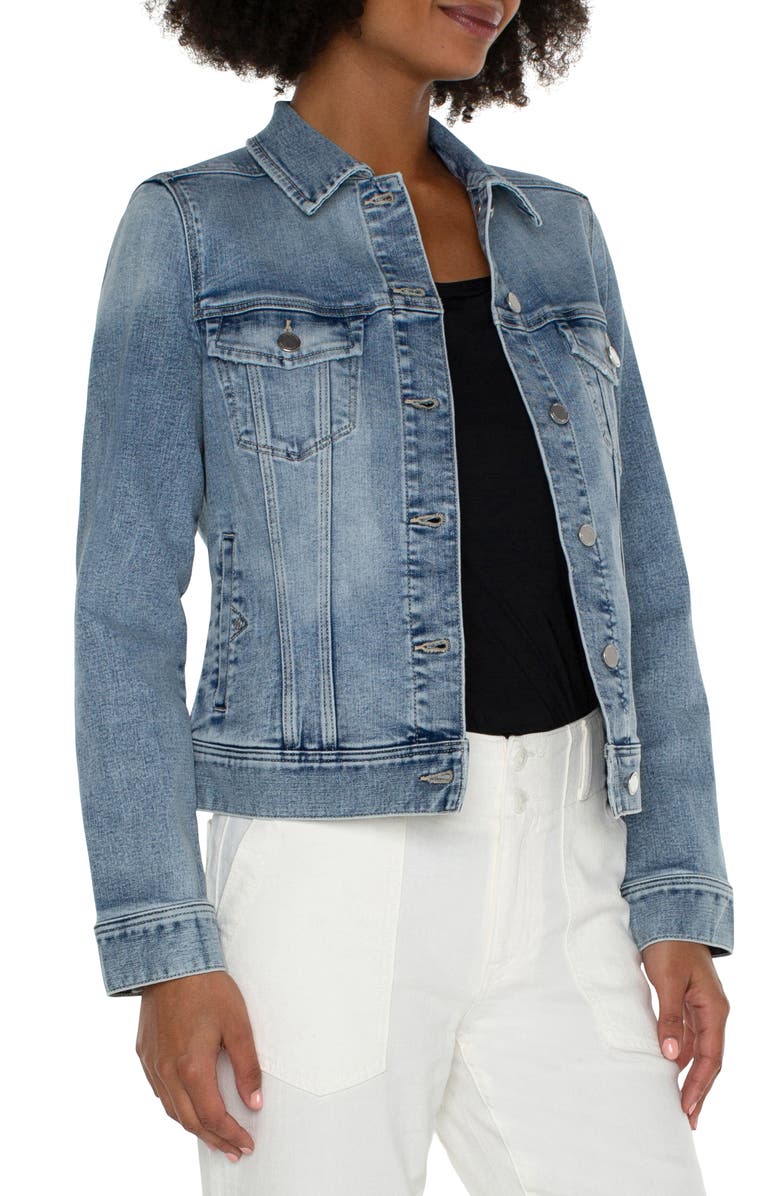 Liverpool Los Angeles Classic Denim Jacket, Alternate, color,