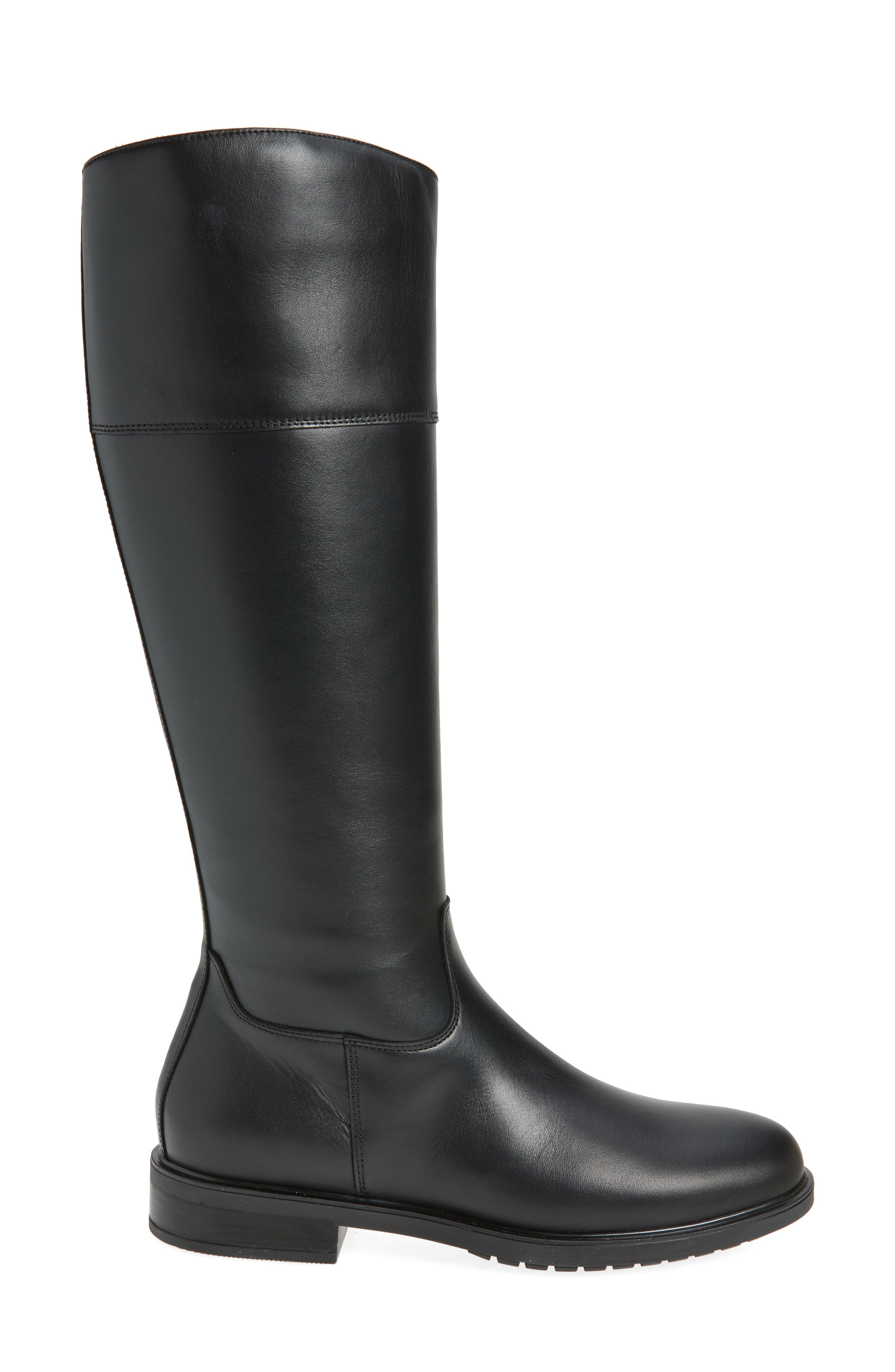 Sylas Tall Leather Boot, Alternate, color, BLACK LEATHER