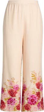 Halogen® Floral Print Wide Leg Pants