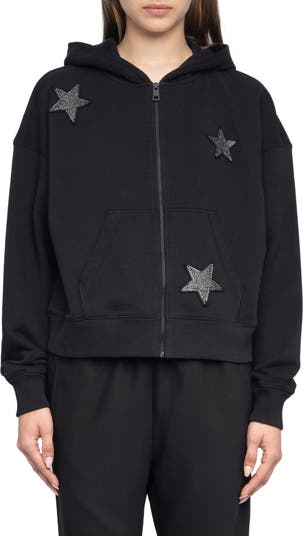Zadig & Voltaire Mia Strass Rhinestone Star Hoodie | Nordstrom