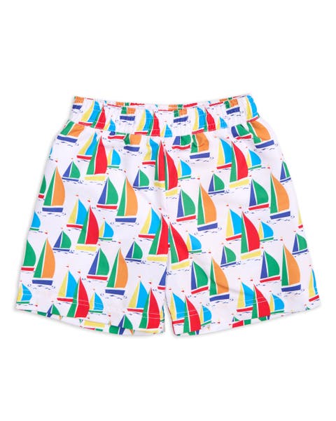 Sailboat Print Swim Trunk