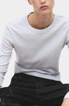 MANGO Long Sleeve Cotton Rib T-Shirt