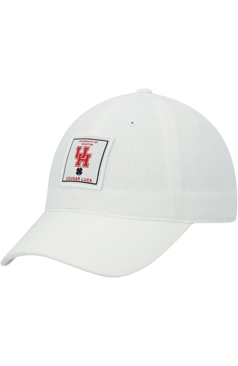 Black Clover Men's White Houston Cougars Dream Adjustable Hat, Main, color,