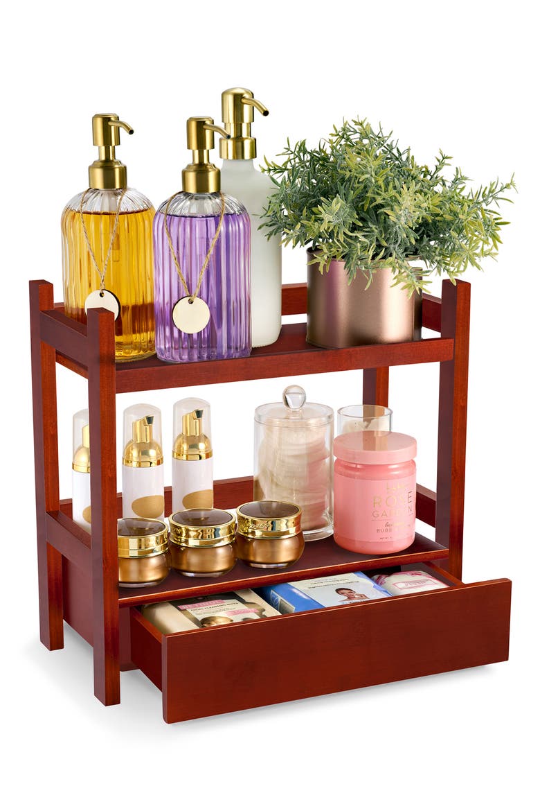 2-TIER BAMBOO COUNTER O, Alternate, color, BROWN