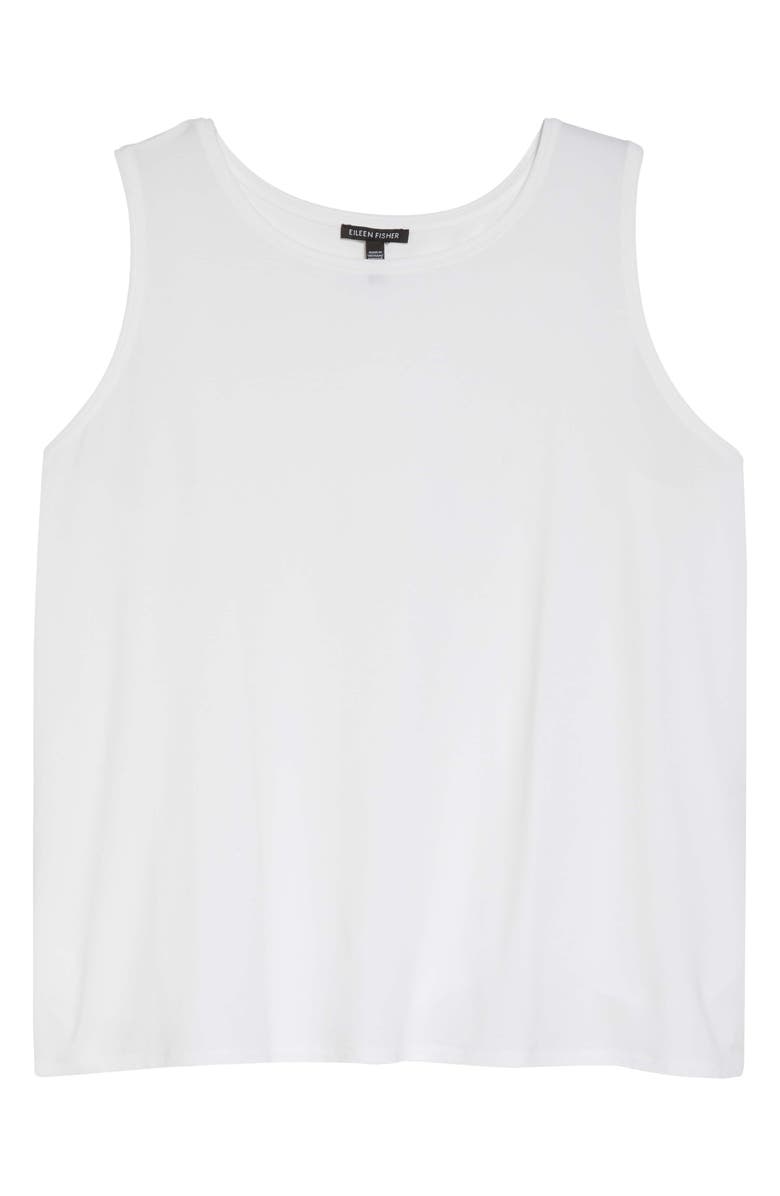 Eileen Fisher Stretch Jersey Tank, Alternate, color, White