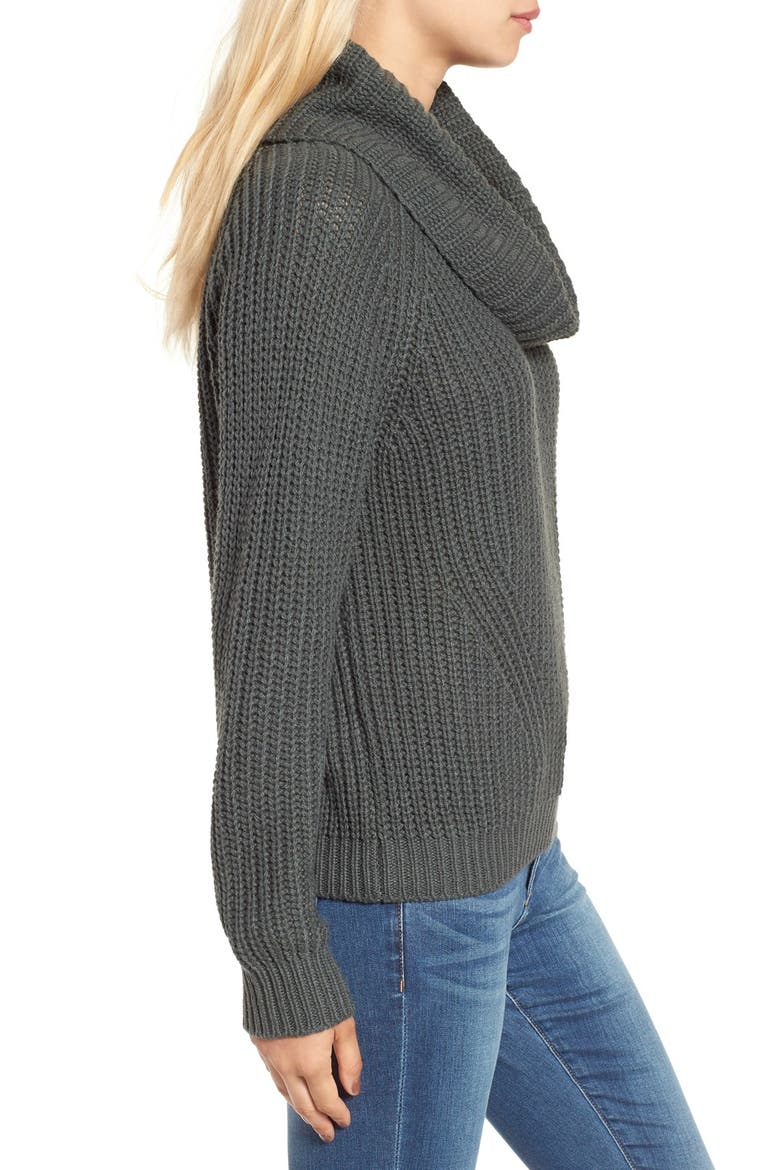 Cowl Neck Pullover Sweater, Alternate, color, GREY URBAN