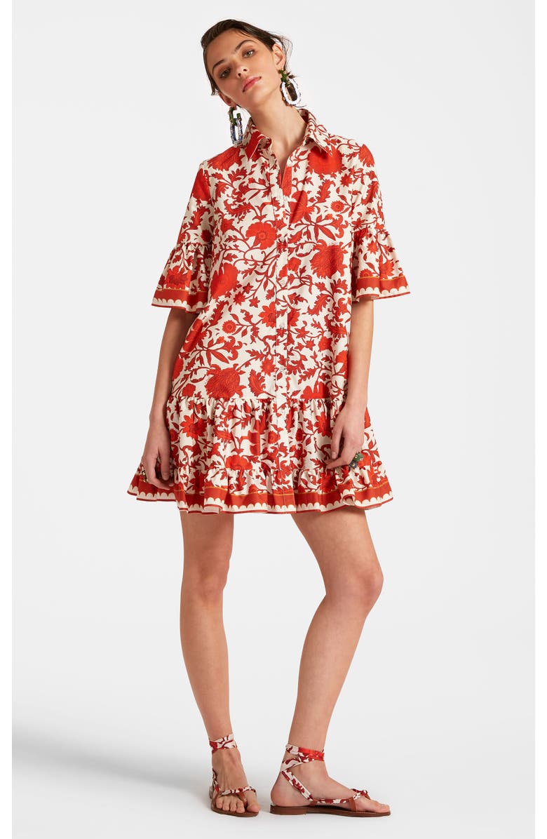 La DoubleJ Choux Dress, Main, color, Dragonflower Red