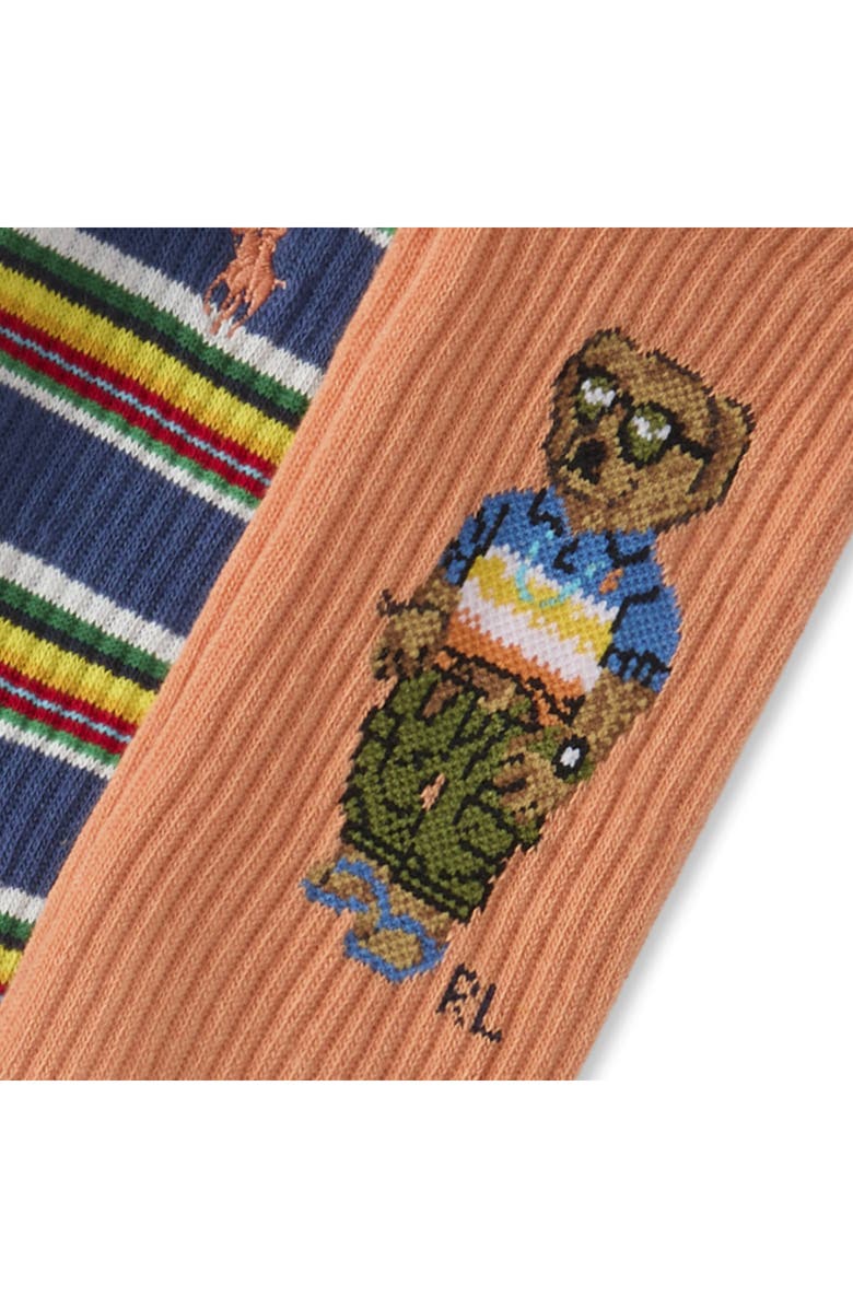 Polo Ralph Lauren Assorted 6-Pack Surf Club Bear Crew Socks, Alternate, color, 