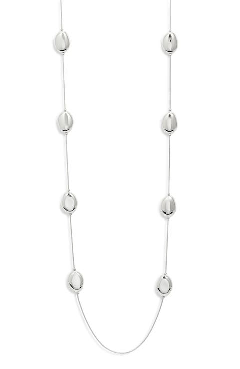 Pebble Station Long Necklace