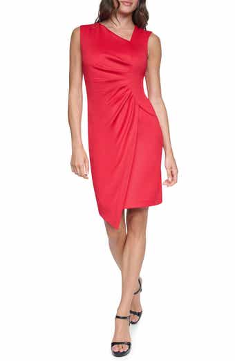 Sleeveless Asymmetric Neck Dress