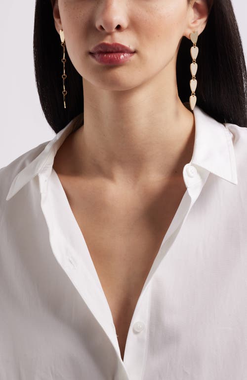 Nordstrom Heart Linear Drop Earrings In Gold