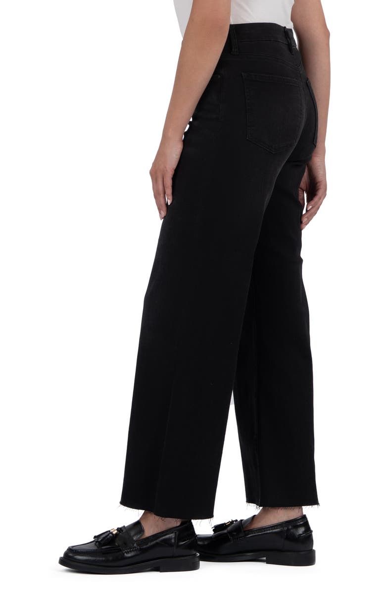 KUT from the Kloth Meg High Waist Raw Hem Wide Leg Jeans, Alternate, color, 