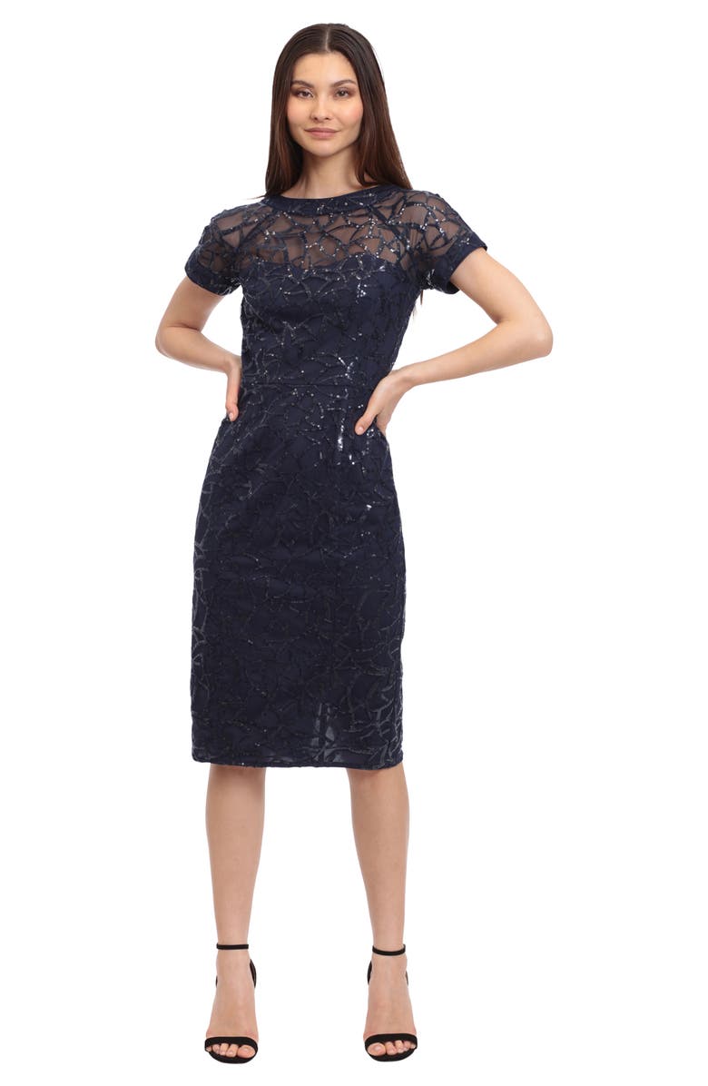 Maggy London Sequin Sheath Dress, Alternate, color,