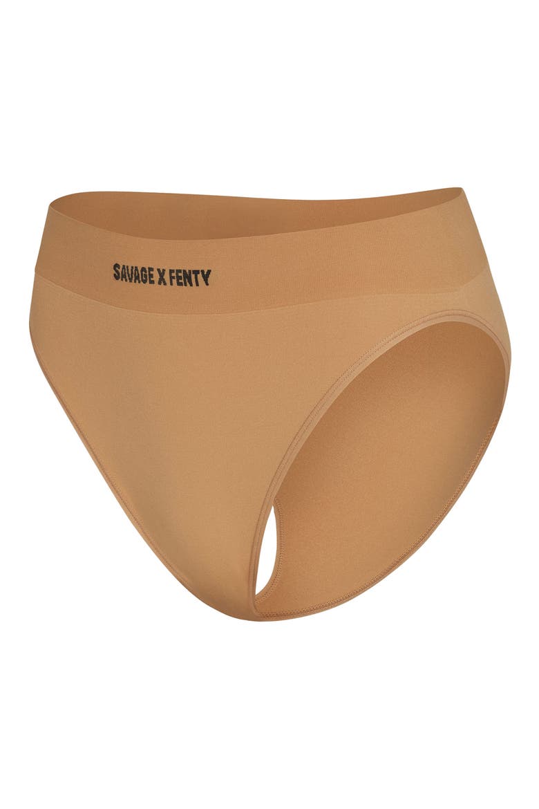 Seamless High Waist Bikini Panties, Alternate, color, SWEET LATTE NUDE