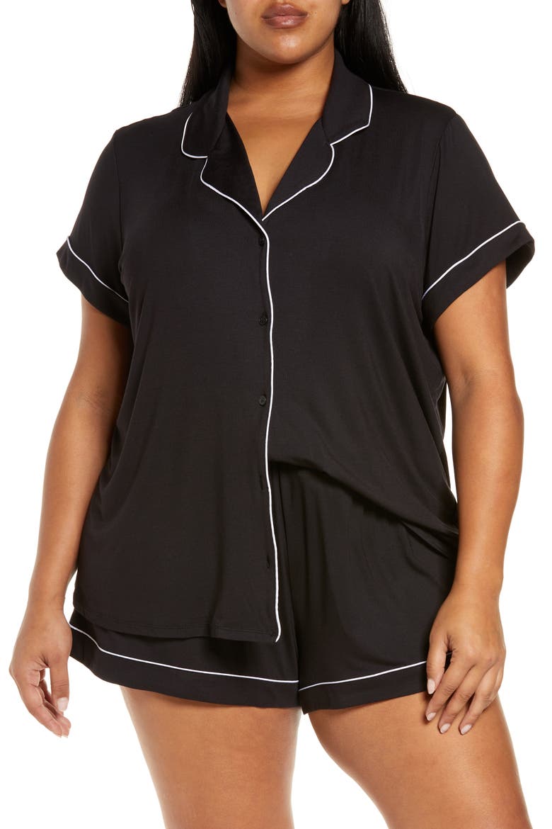 Moonlight Eco Short Pajamas, Main, color, BLACK