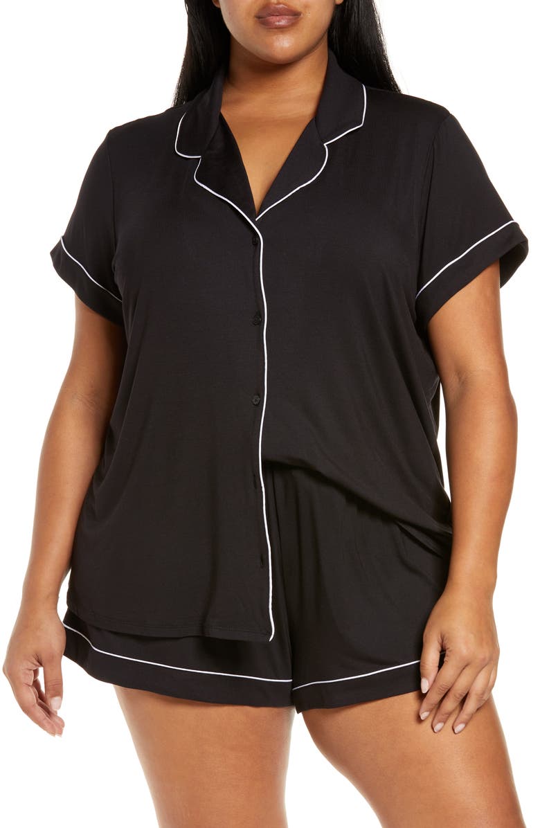 Nordstrom Moonlight Eco Short Pajamas, Main, color, Black