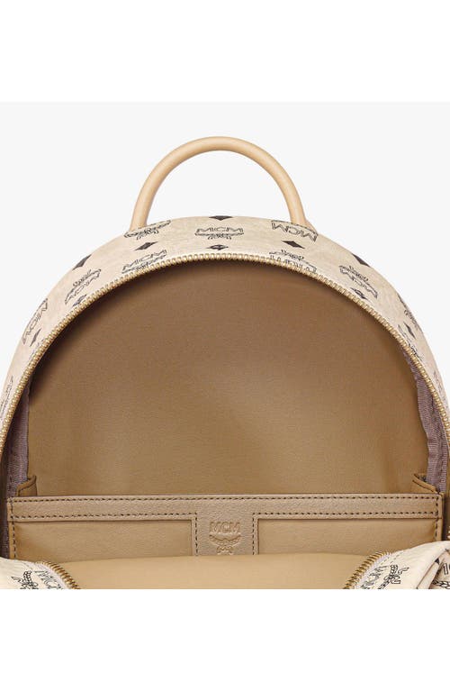 Mcm Small Stark Side Studs Backpack In Sand