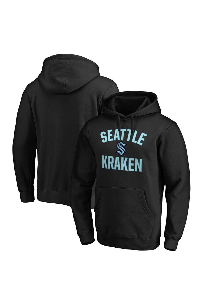 Men's Fanatics Branded Black Seattle Kraken Big & Tall Victory Arch Pullover Hoodie, Main, color, Black