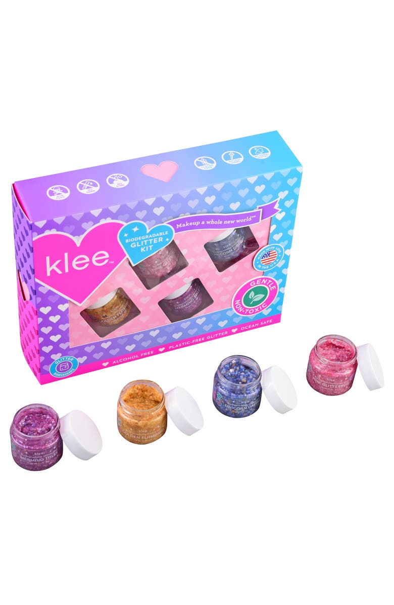 Klee Naturals Mermaid Paradise - Kids' Bio-Glitter Gel 4-PC Set, Main, color, Multi