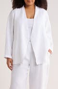 Eileen Fisher Open Front Organic Linen Jacket