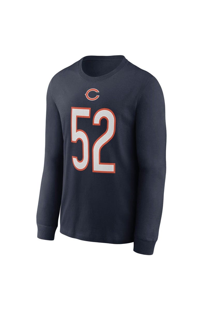 Nike Men's Nike Khalil Mack Navy Chicago Bears Player Name & Number Long Sleeve T-Shirt, Alternate, color, 
