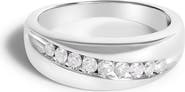 Haus of Brilliance Men's Silver 1/2 Cttw Diamond 9 Stone Band Ring